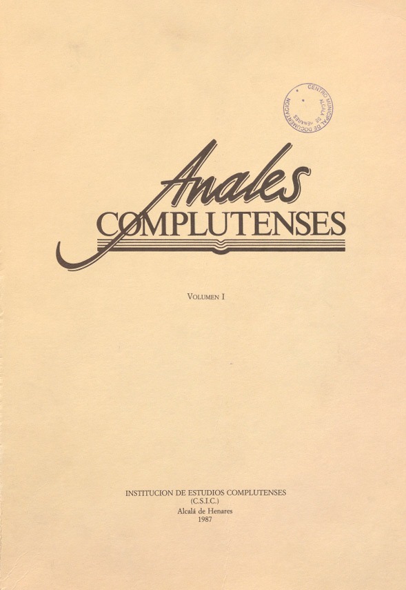 Anales Complutenses 1987