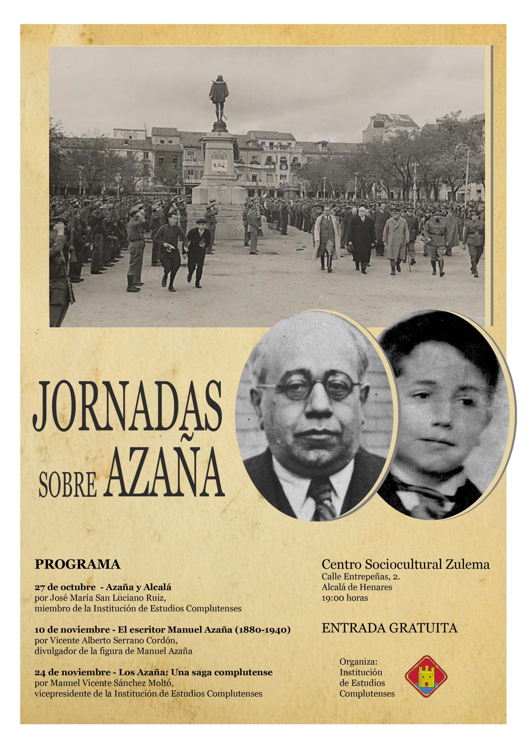 Cartel de las Jornadas sobre Azaña Cartel de las Jornadas sobre Azaña