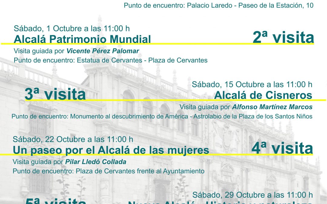 Próximas visitas guiadas temáticas y gratuitas en Alcalá de Henares organizadas por IEECC