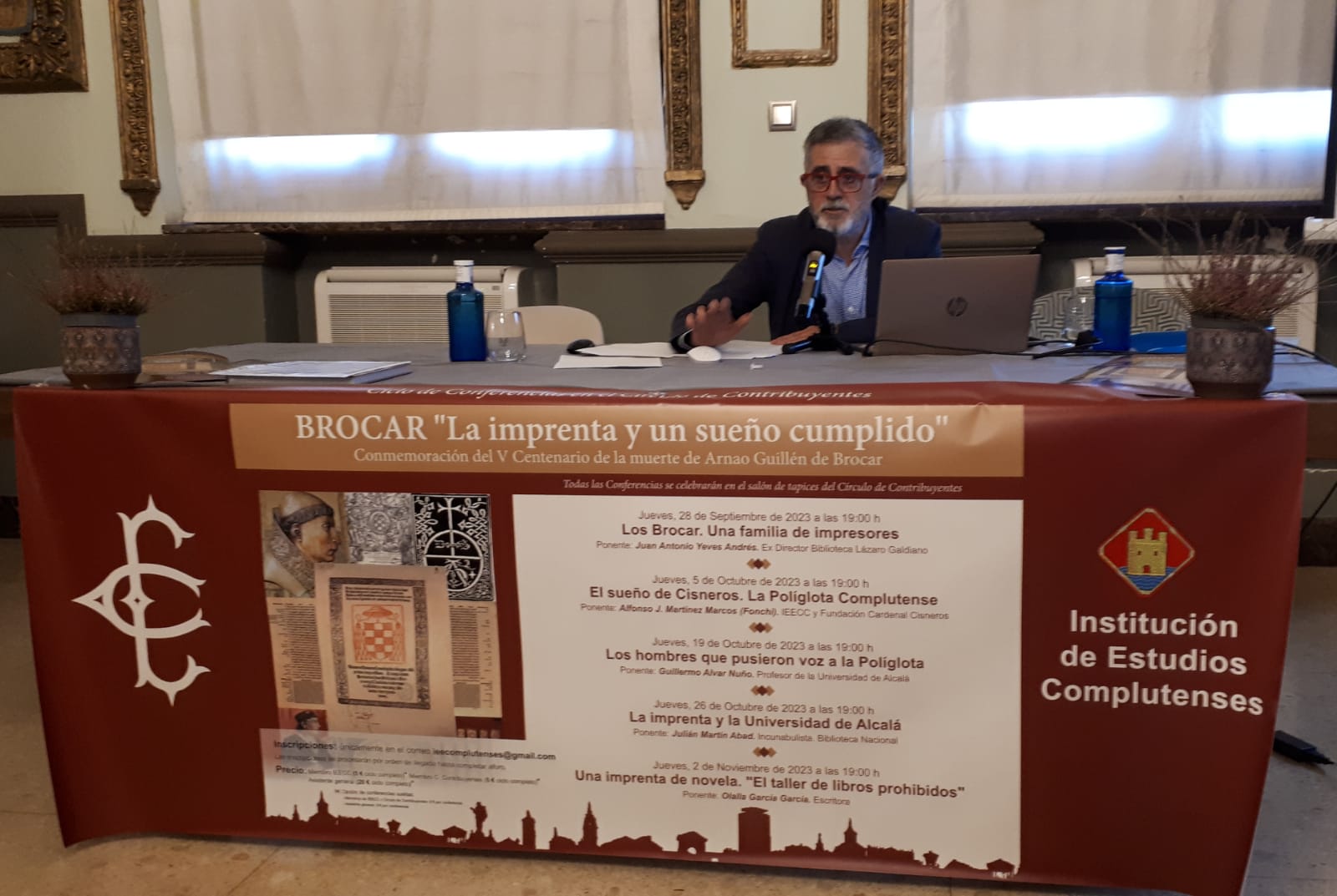 Primera Conferencia del Ciclo Brocar en el Círculo de Contribuyentes: «Los Brocar. Una familia de impresores». Primera Conferencia del Ciclo Brocar en el Círculo de Contribuyentes: «Los Brocar. Una familia de impresores».