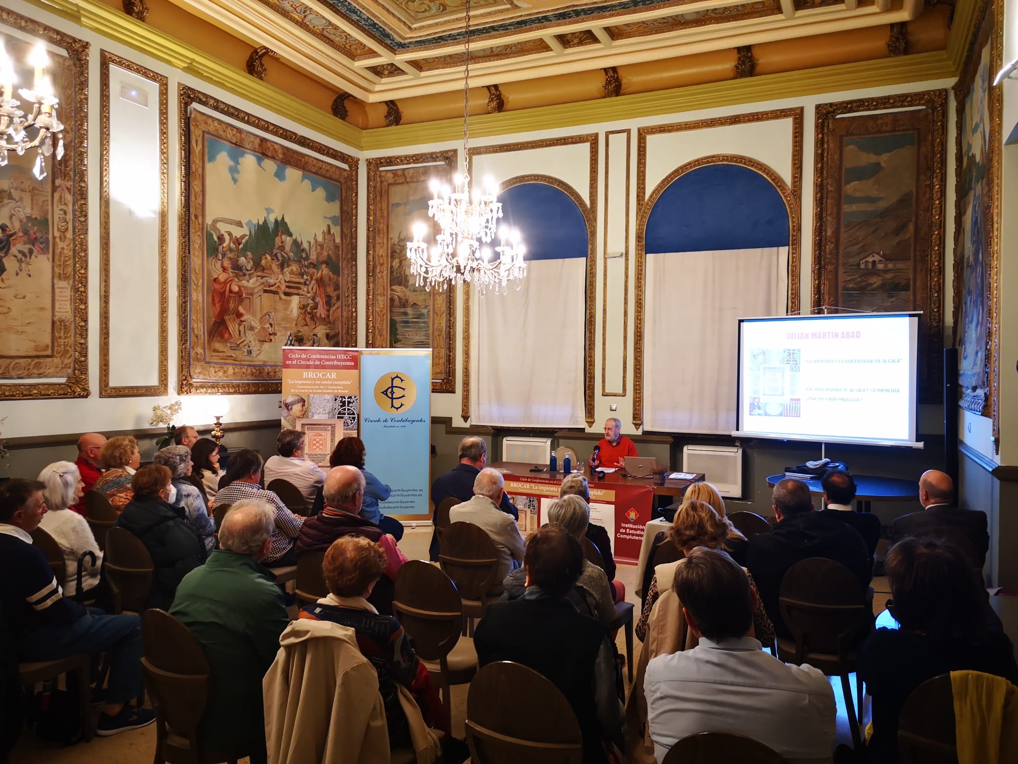 Cuarta Conferencia del Ciclo Brocar en el Círculo de Contribuyentes: «La imprenta y la Universidad de Alcalá». Cuarta Conferencia del Ciclo Brocar en el Círculo de Contribuyentes: «La imprenta y la Universidad de Alcalá».