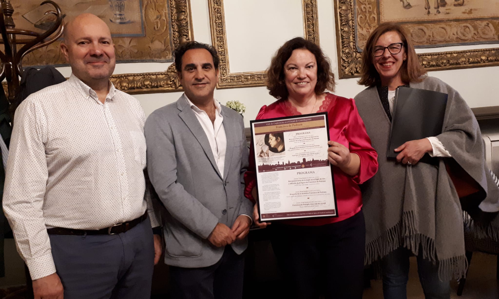 Primera conferencia en el Círculo de Contribuyentes «Breve panorama de la mujer en el Siglo de Oro y difusión de la figura de Francisca de Pedraza» , por Pilar Lledó Collada Primera conferencia en el Círculo de Contribuyentes «Breve panorama de la mujer en el Siglo de Oro y difusión de la figura de Francisca de Pedraza» , por Pilar Lledó Collada