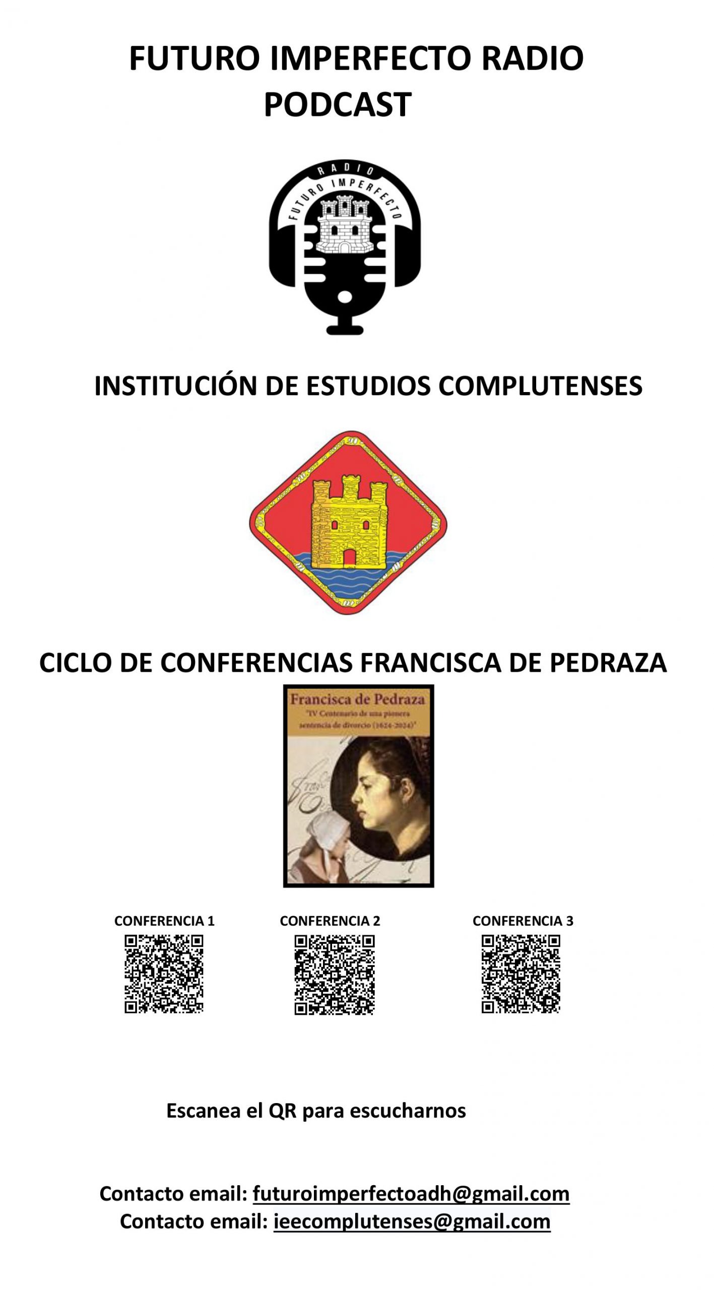 Acceso a los podcast de las tres conferencias en el Círculo de Contribuyentes del ciclo «Francisca de Pedraza: IV Centenario de una pionera sentencia de divorcio (1624-2024)» Acceso a los podcast de las tres conferencias en el Círculo de Contribuyentes del ciclo «Francisca de Pedraza: IV Centenario de una pionera sentencia de divorcio (1624-2024)»